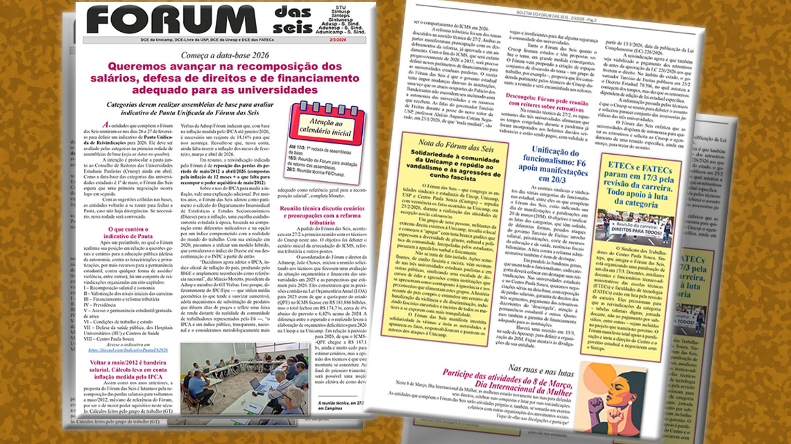 Data-base 2026: Hora de lutar pela recomposição dos salários, defender direitos e financiamento adequado para as universidades