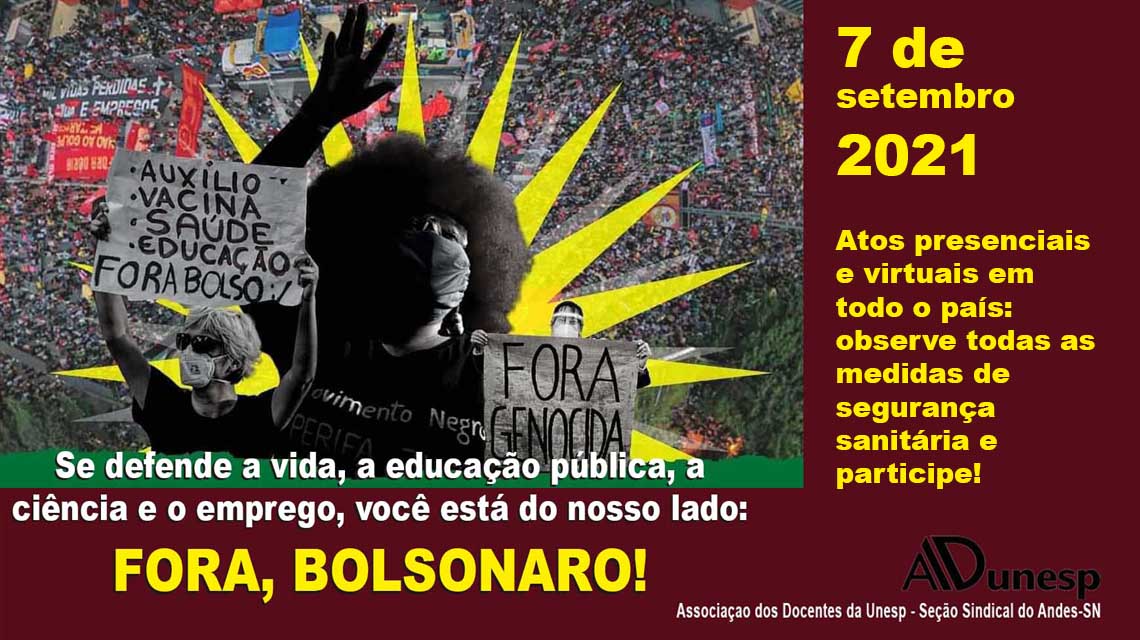 “Fora, Bolsonaro”: Adunesp subscreve repúdio à intimidação de coordenador da Apeoesp em Bauru