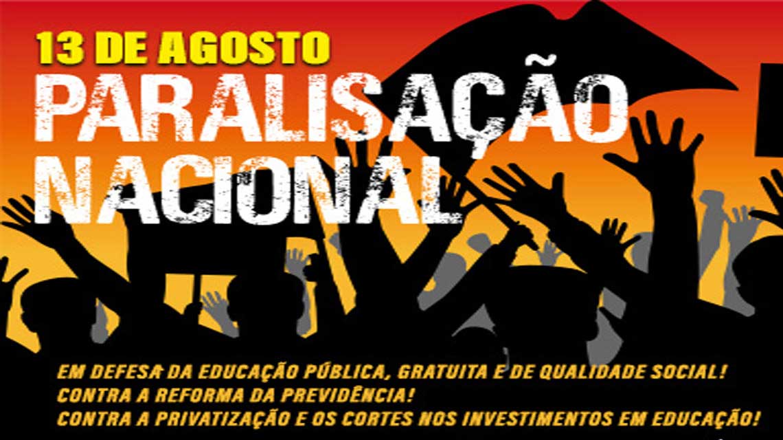 13 de agosto: Dia de parar a Unesp em sintonia com a greve nacional pela educação e contra a reforma da Previdência