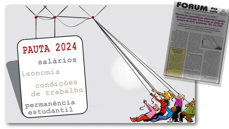 Data-base 2024: Maioria das assembleias referenda proposta de pauta unificada. Para voltar ao poder de compra de 2012, queremos 18% em 2024