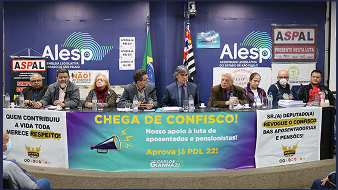 Audiência pública na Alesp pressionou pela revogação do confisco sobre aposentados/as e pensionistas paulistas