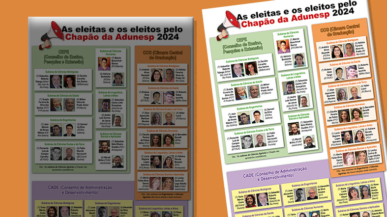 Defesa da universidade pública e da comunidade acadêmica: ‘Chapão da Adunesp’ elege 100% de seus candidatos no CEPE, CADE e CCG