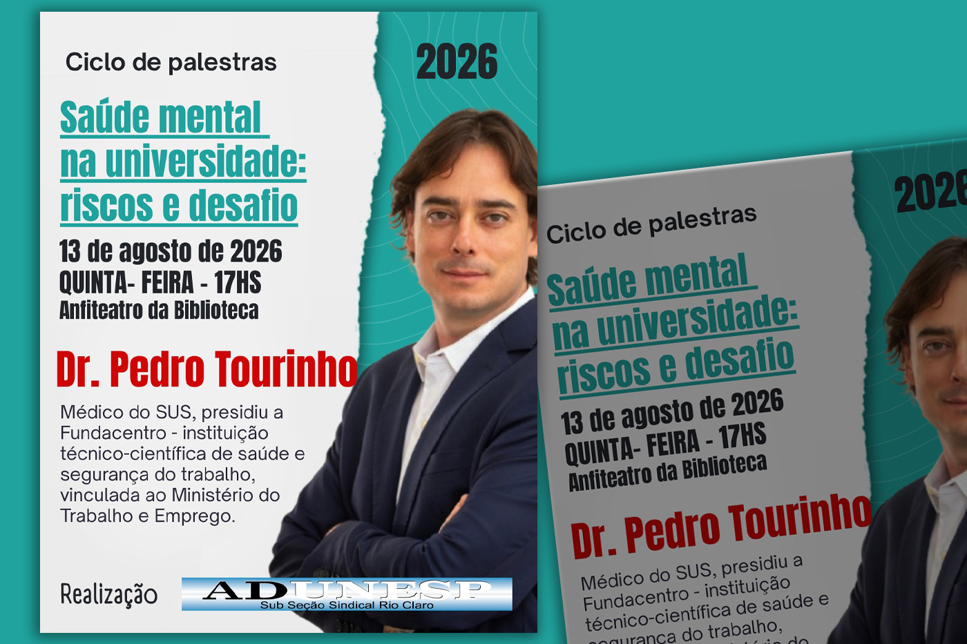 “Saúde mental na Universidade: Riscos e desafio”: Confira a gravação da palestra ministrada pelo médico Pedro Tourinho em Rio Claro