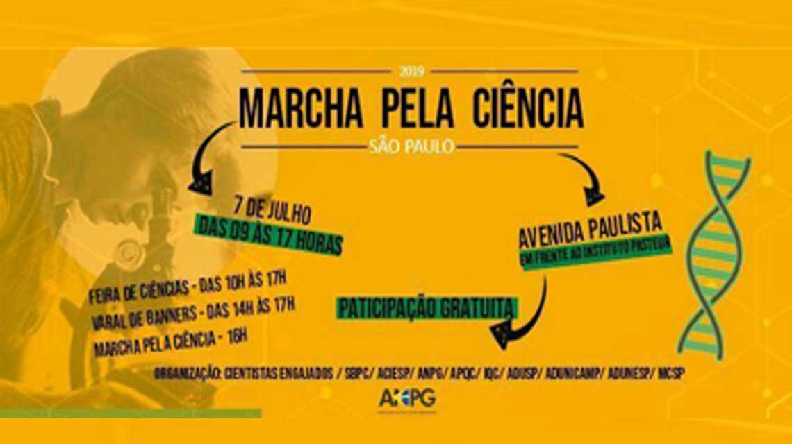 Defesa da ciência e da educação: Adunesp convida para atividades da “Marcha pela Ciência” em 7/7, na Av. Paulista
