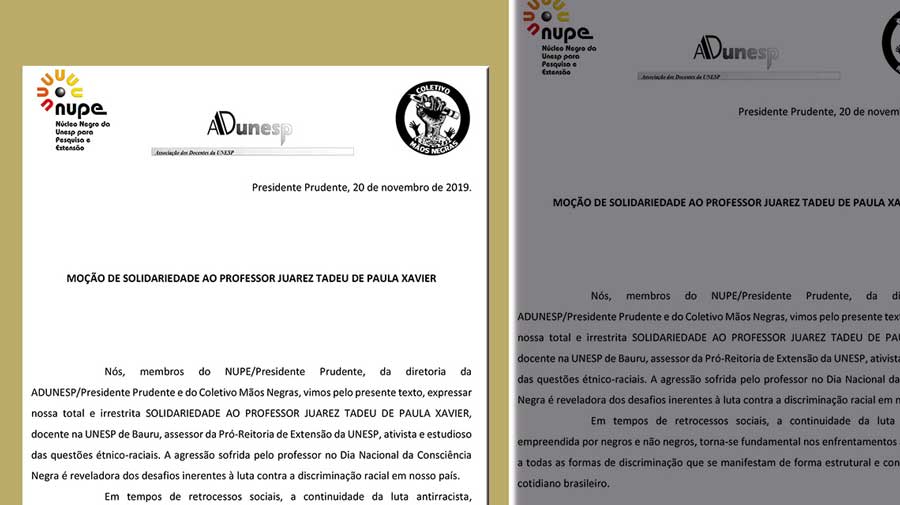 AD de Prudente solidariza-se com Prof. Juarez Xavier
