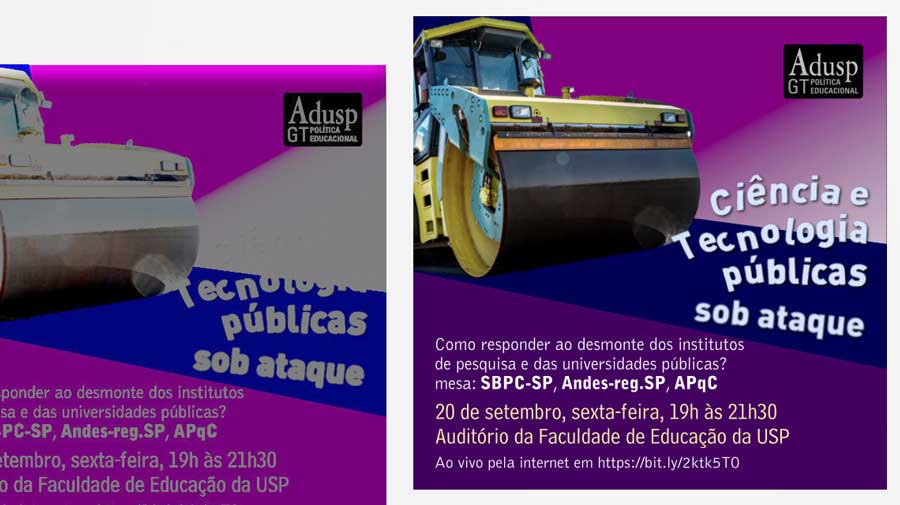 Debate na USP sobre os ataques à Ciência e Tecnologia no país terá presença de representante da SBPC – São Paulo